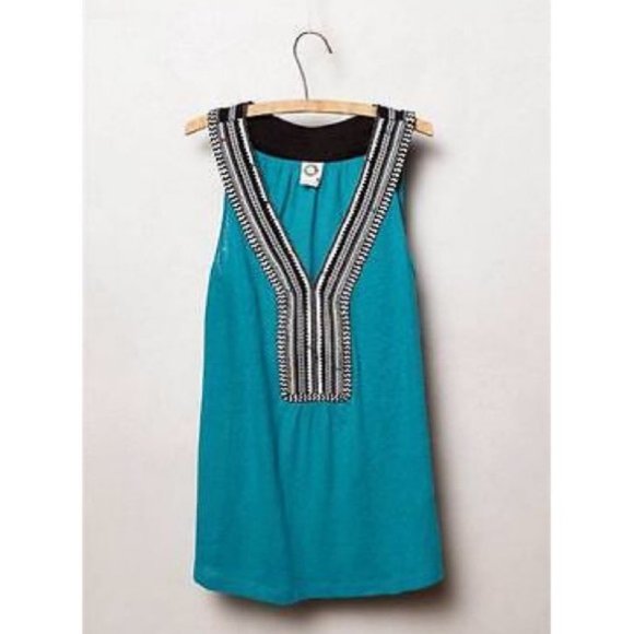 Anthropologie Akemi + Kin Sloane Tank in Teal S - Small - Picture 1 of 5